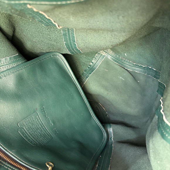 Coach rare vintage green leather large soho bag 4082 - Picture 11 of 14